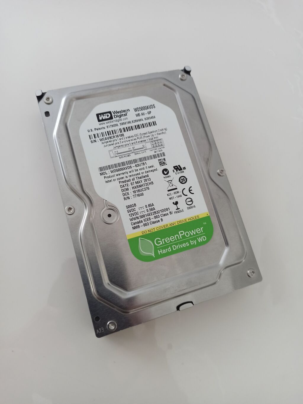 Daxili Sərt disk (HDD) Western Digital (WD), 512 GB, 3.5", İşlənmiş — Elektronika, Gəncə
