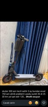 Elektrik skuter - Maksimal sürət: 35 km/saat - Real istifadə sürəti — UĞUR