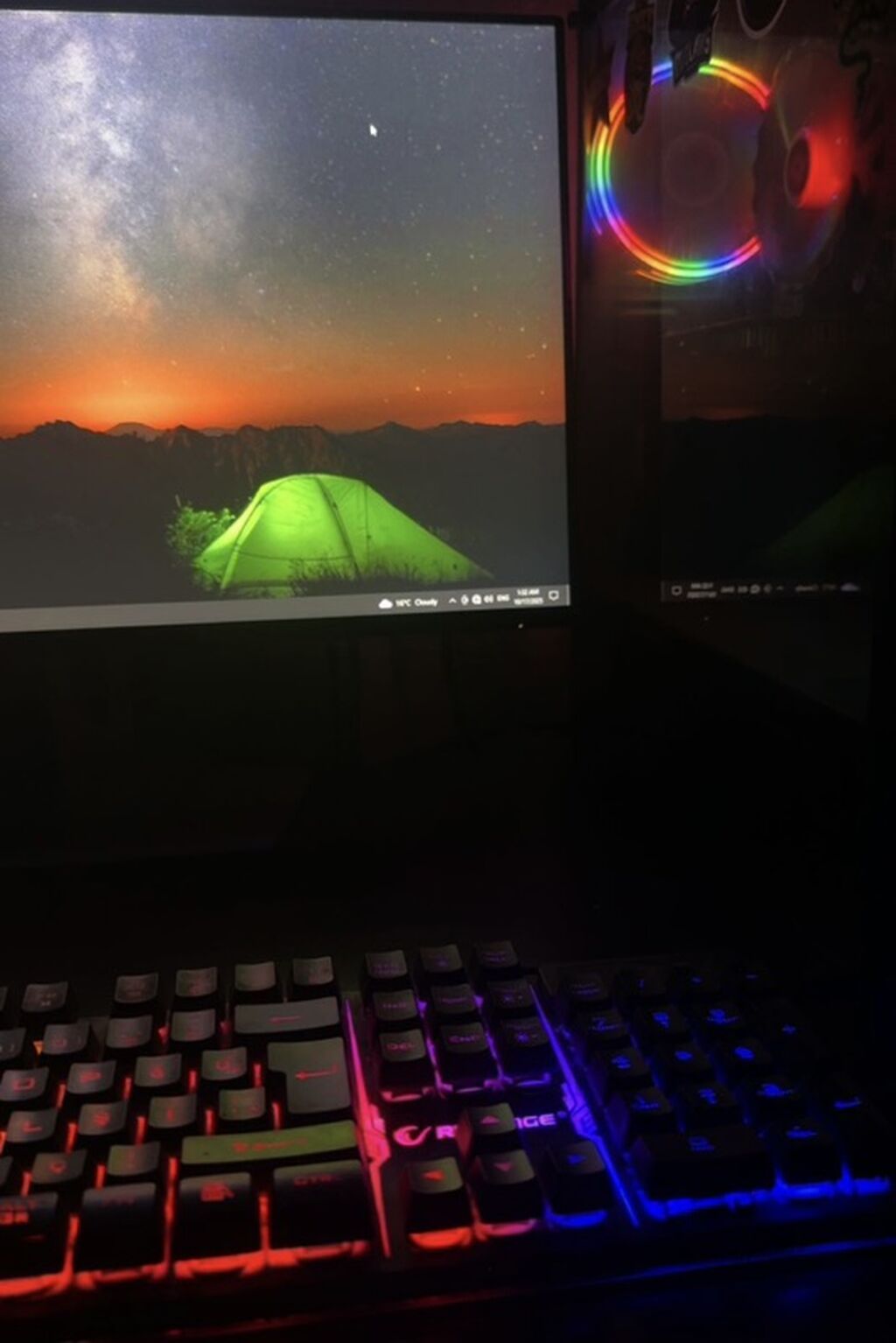 Gaming stolüstü kompüter – RGB işıqlanma ilə Monitor: Dell S2419H — Elektronika, Bakı