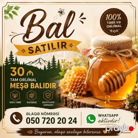 Məhsul: Tam orijinal meşə balı - 100% təbii və qatqısız - Keyfiyyətə — Xırdalan
