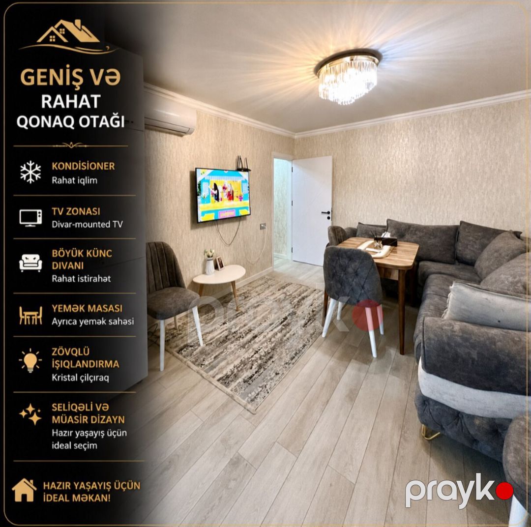 2-otaqlı mənzil, Qara Qarayev m., 45 m² — Mənzil, Bakı (9)