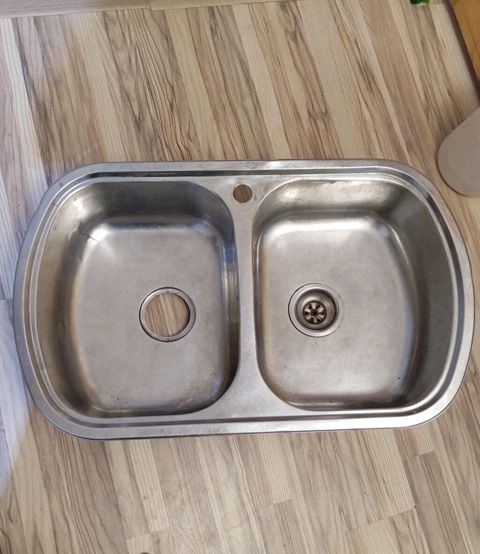 Paslanmayan poladdan iki bölməli mətbəx lavabosu - Material — Bakı
