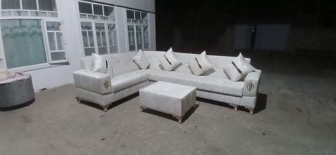Künc divan dəsti – müasir dizayn, krem rəng - L şəklində künc divan — Bakı