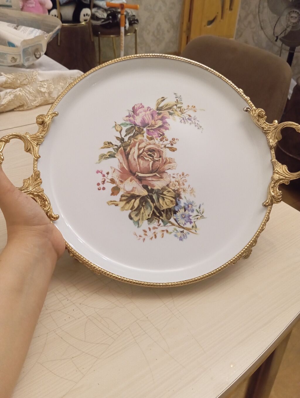 Porcelain süfrə ləyən/tray - Material: ağ porselen lövhə - Üzərində — Mallar, Bakı (3)