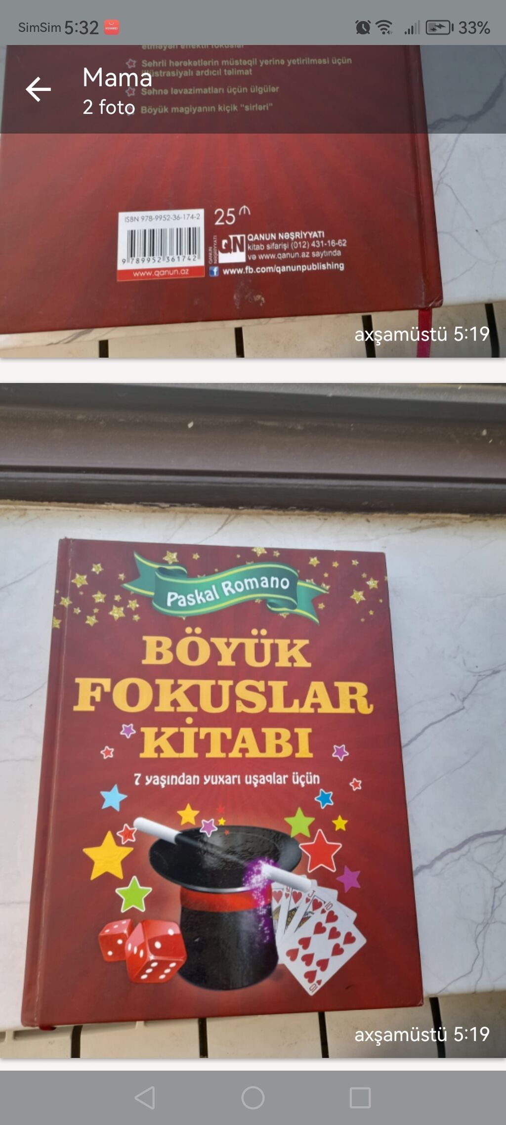 Məhsul: “Böyük Fokuslar Kitabı” – Paskal Romano Nəşriyyat: Qanun — Kitablar və jurnallar, Bakı (2)