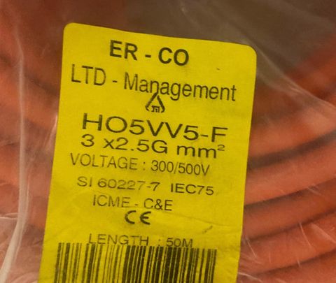 Kabel 3x2.5 mm² 50M — Bakı