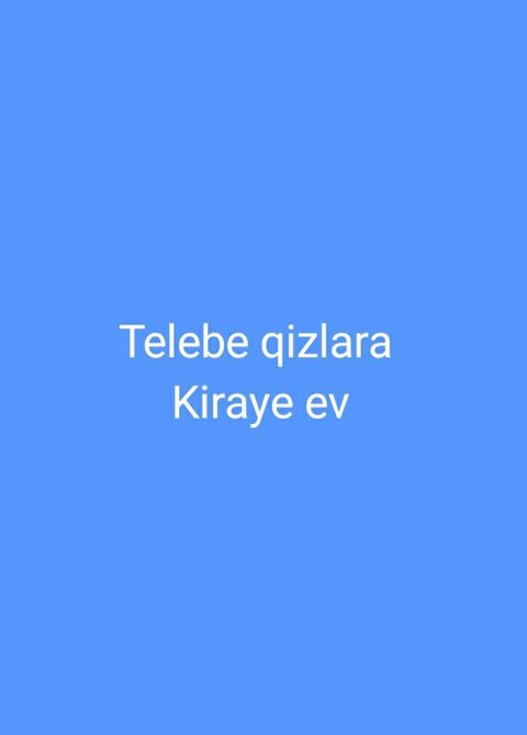 Gəncə.Şəharin tam mərkezinde.Tələbə qızlar üçün kirayə ev.Ətrafli — Gəncə