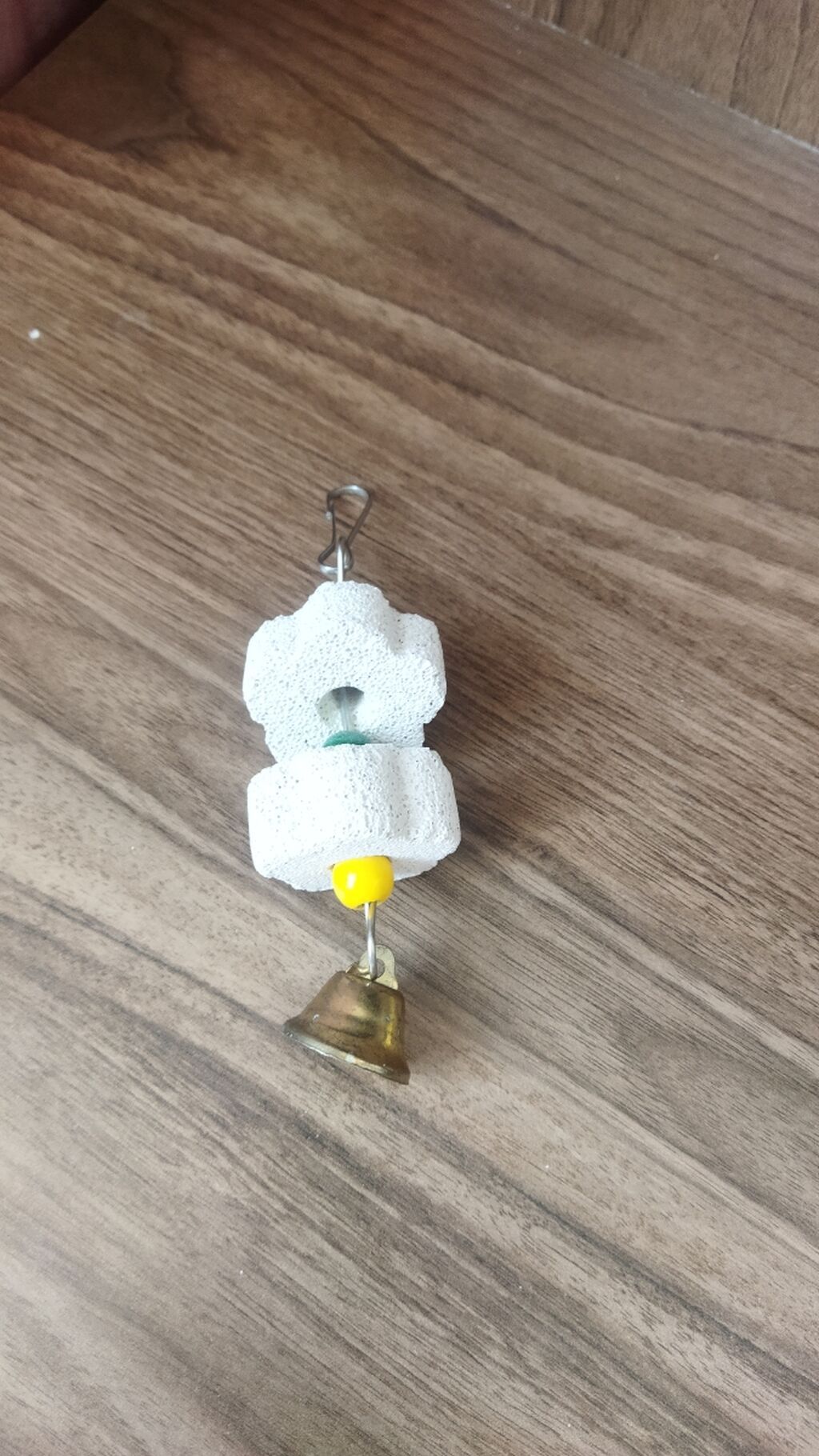 Məhsul: Qəfəs üçün asma quş oyuncağı – mineral daşlı və zəngli — Oyuncaqlar, Sumqayıt (4)