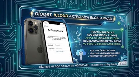 Rəsmi mağazalar şəbəkəsindən alınmış Apple cihazlarını iCloud — Bakı