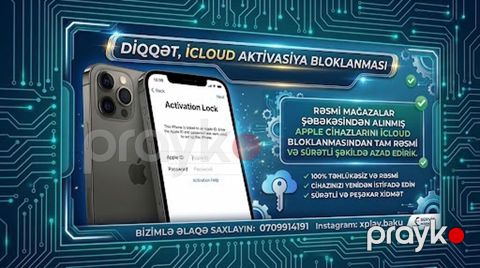 Rəsmi mağazalar şəbəkəsindən alınmış Apple cihazlarını iCloud — Bakı