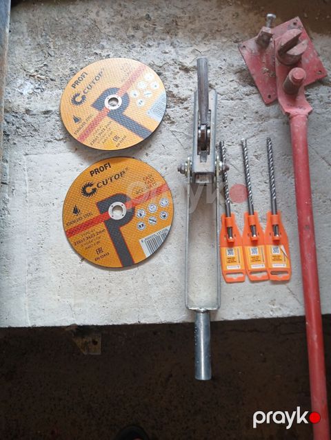 Metalkəsim və tikinti üçün alətlər və materiallar toplusu Tərkib