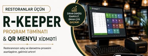 Restoran proqramı, menyu, qr menyu, r-keeper — Bakı