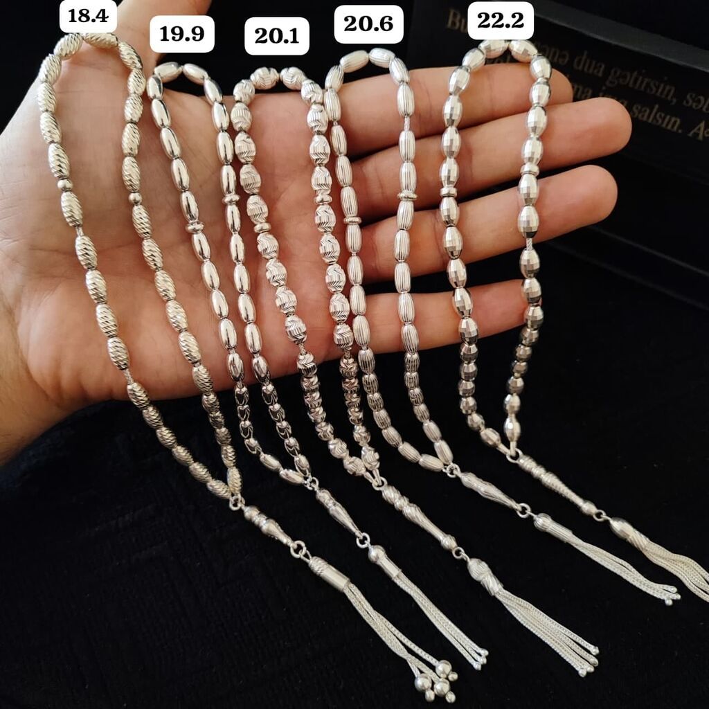 Gümüş təsbeh kolleksiyası Qram- 9.5 AzN - Material: 925 ayar gümüş — Aksesuarlar, Digah (10)