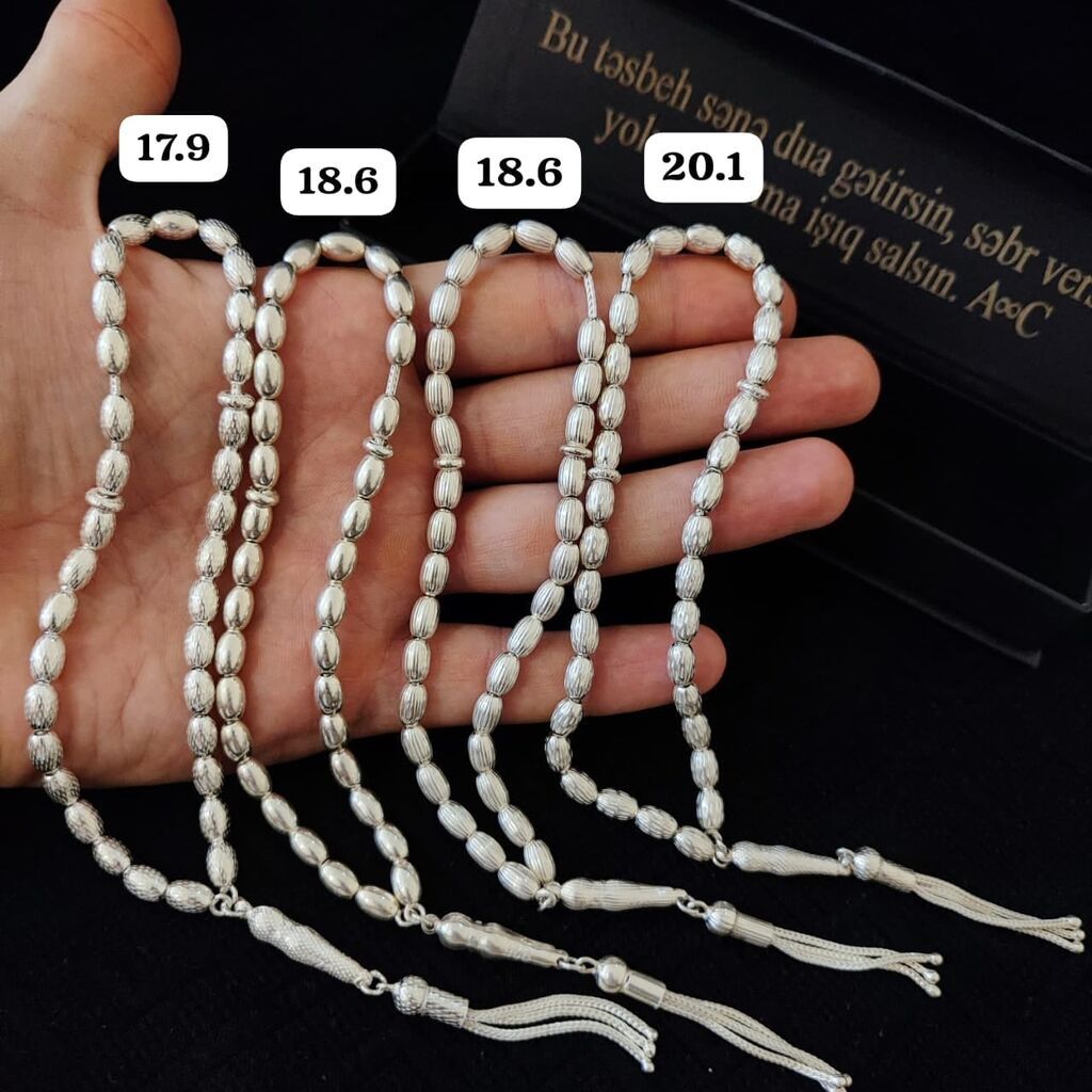 Gümüş təsbeh kolleksiyası Qram- 9.5 AzN - Material: 925 ayar gümüş — Aksesuarlar, Digah (9)