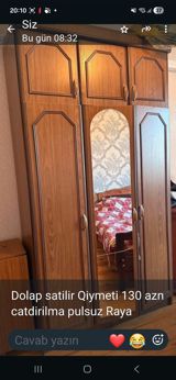 Dolab satılır. - Material: ağac naxışlı MDF/laminat görünümlü — Mebel