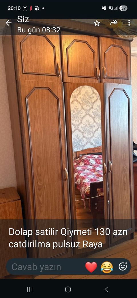 Dolab satılır. - Material: ağac naxışlı MDF/laminat görünümlü — Sumqayıt