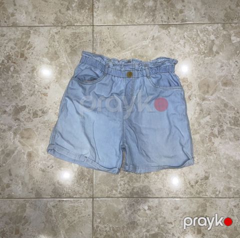 Yüngül denim şort - Rəng: açıq mavi (light wash) - Material — Sumqayıt