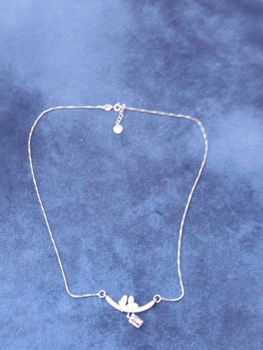 Gümüş rəngli zərif boyunbağı - Material: ağ/gümüş rəngli metal zəncir — Aksesuarlar, Xırdalan (3)