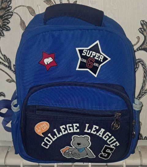 Uşaq məktəb çantası – mavi rəng, “College League” dizaynlı — Xırdalan