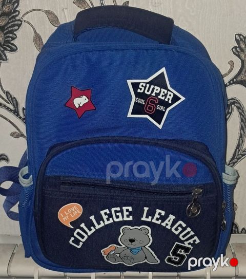Uşaq məktəb çantası – mavi rəng, “College League” dizaynlı — Xırdalan