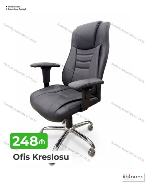 Ofis kreslosu Ergonomik dizaynlı, yüksək arxalı və yumşaq oturacaqlı — Bakı