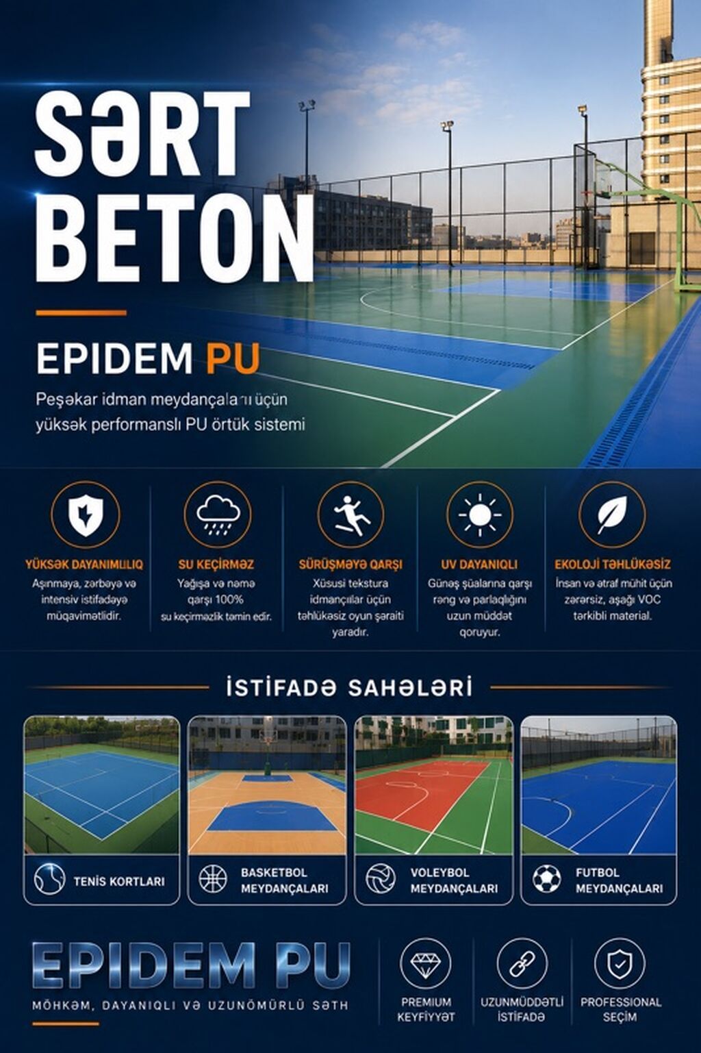 Sərt Beton – sənaye və idman sahələri üçün peşəkar döşəmə örtük — Mallar, Xırdalan (3)