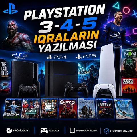 Təmir Sony Playstation, Proqram təminatının yüklənməsi, Zəmanətlə — Bakı