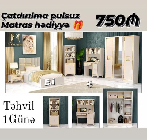Yataq otağı dəsti – klassik və zərif dizayn Komplektə daxildir — Mehdiabad