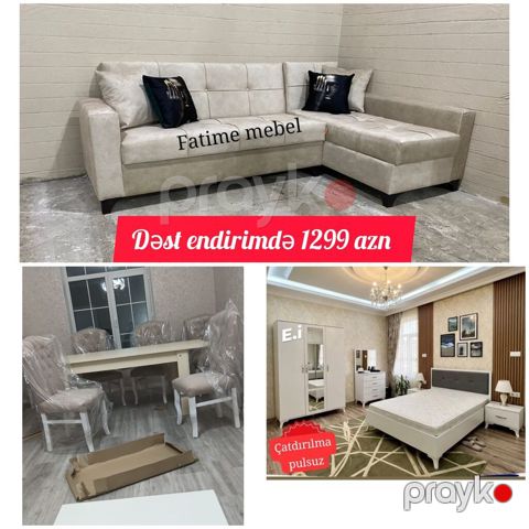 Mebel dəsti – “Fatime mebel” Dəstin tərkibi: - Künc divan: açıq bej