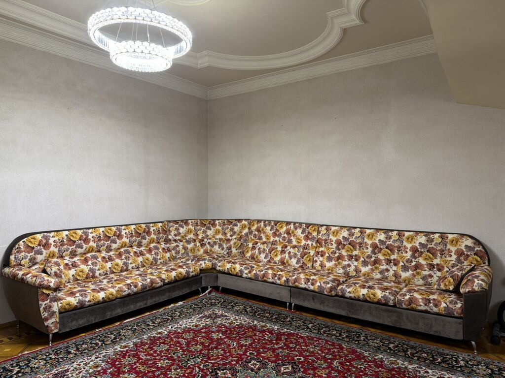 L-formalı künc divan - Dairəvi künc keçidi, hamar konturlar - Metal — Mebel, Bakı (5)