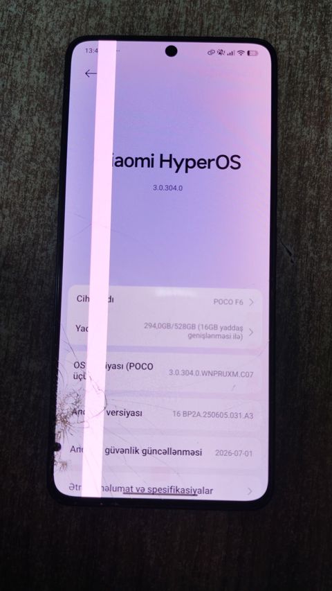 Poco F6, 512 GB, rəng - Qara, Barmaq izi — Cəlilabad