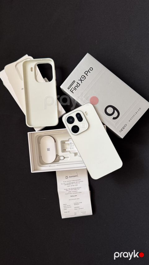 Oppo Find X9 Pro, 512 GB, rəng - Ağ, Zəmanət, Barmaq izi, Simsiz şarj — Bakı