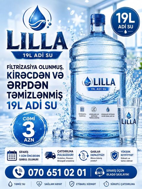 Lılla 19L adi su – gündəlik istifadə üçün ideal seçim. Xüsusiyyətlər — Xırdalan