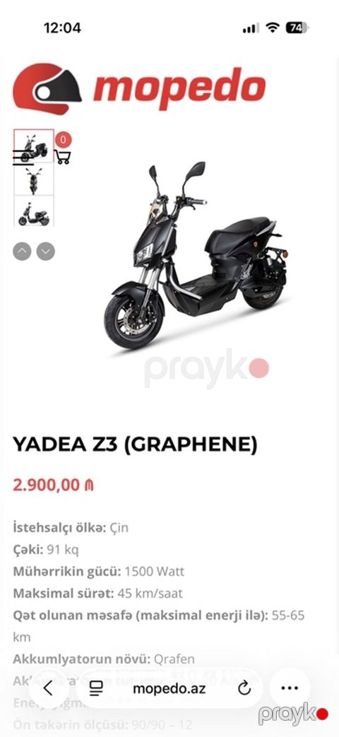 Yalniz heyetde surukub yola cixilmayib Qarantiyasi mopedodandir
