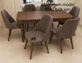 Mətbəx/Qonaq otağı üçün masa-stul dəsti - Dəst: 1 yemək masası + 6 — Furniture