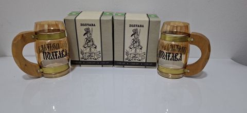Fincanlar, rəng - Sarı, Şüşə, 2 ədədli dəst, Ssri