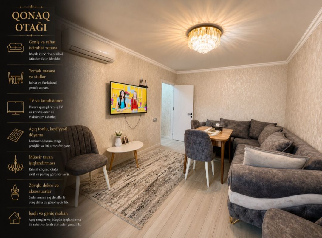 2-otaqlı mənzil, Qara Qarayev m., 45 m² — Mənzil, Bakı (4)