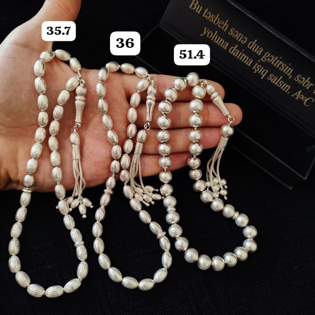 Gümüş təsbeh kolleksiyası Qram- 9.5 AzN - Material: 925 ayar gümüş — Aksesuarlar, Digah (2)
