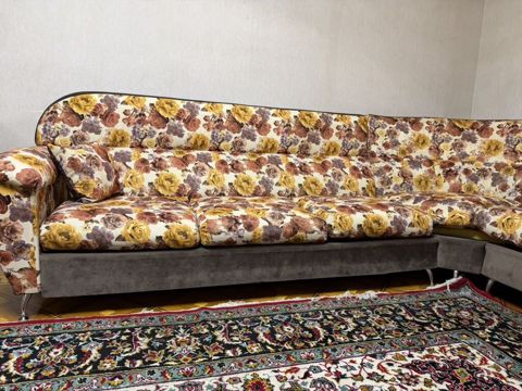 L-formalı künc divan - Dairəvi künc keçidi, hamar konturlar - Metal — Bakı