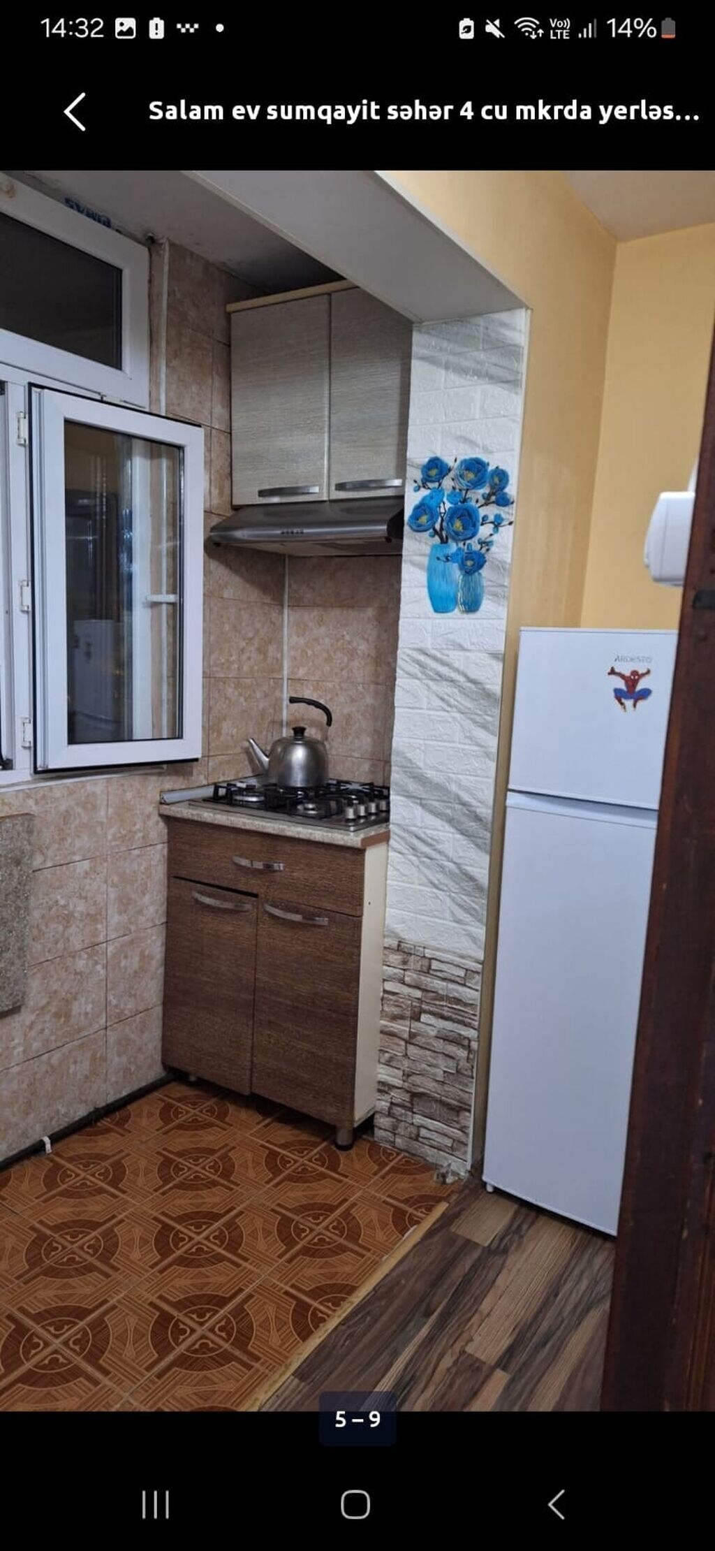 Sumqayıtda 4 mkrda 2 otaqlı mənzil kirayə veriilir.5 mərtəbənin 4cü — Daşınmaz əmlak, Sumqayıt (8)