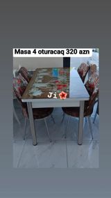 Mətbəx/dining dəsti – masa və 4 ədəd stul - Komplekt: 1 masa + 4 stul — Furniture