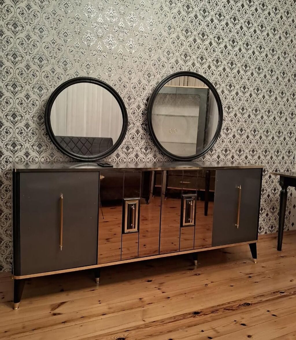 Yemək otağı üçün modern dəst - 8 nəfərlik masa–stul komplekti: Masa — Mebel, Bakı (2)