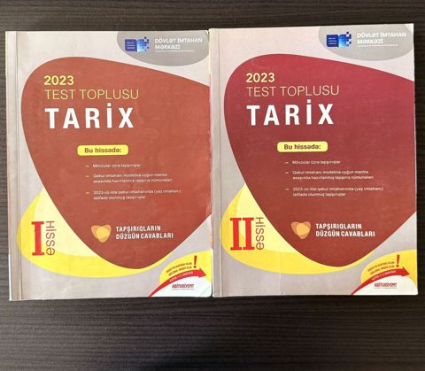 Ümumi Tarix Testlər 9-cu sinif, DİM, 1-ci hissə, 2023 il — Bakı