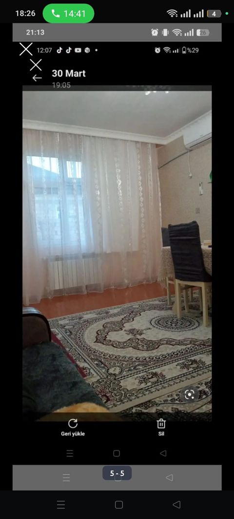 Pərdə və tüllər dəsti - Model: klassik naxışlı tül və pərdə dəsti — Digah