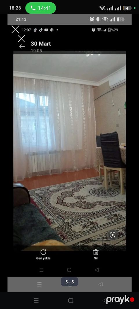 Pərdə və tüllər dəsti - Model: klassik naxışlı tül və pərdə dəsti — Digah