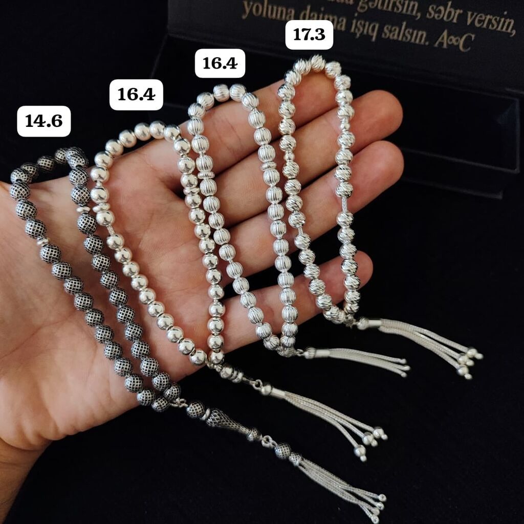 Gümüş təsbeh kolleksiyası Qram- 9.5 AzN - Material: 925 ayar gümüş — Aksesuarlar, Digah (5)