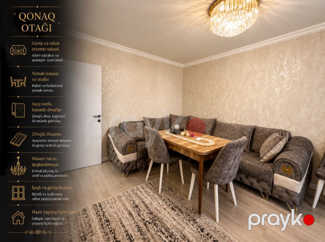 2-otaqlı mənzil, Qara Qarayev m., 45 m² — Mənzil, Bakı (6)