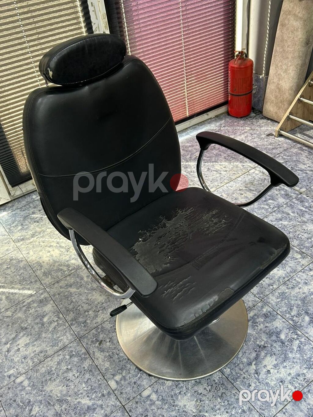 Peşəkar bərbər/kosmetologiya kreslosu - Rəng: qara - Material: süni — Mebel, Digah (3)