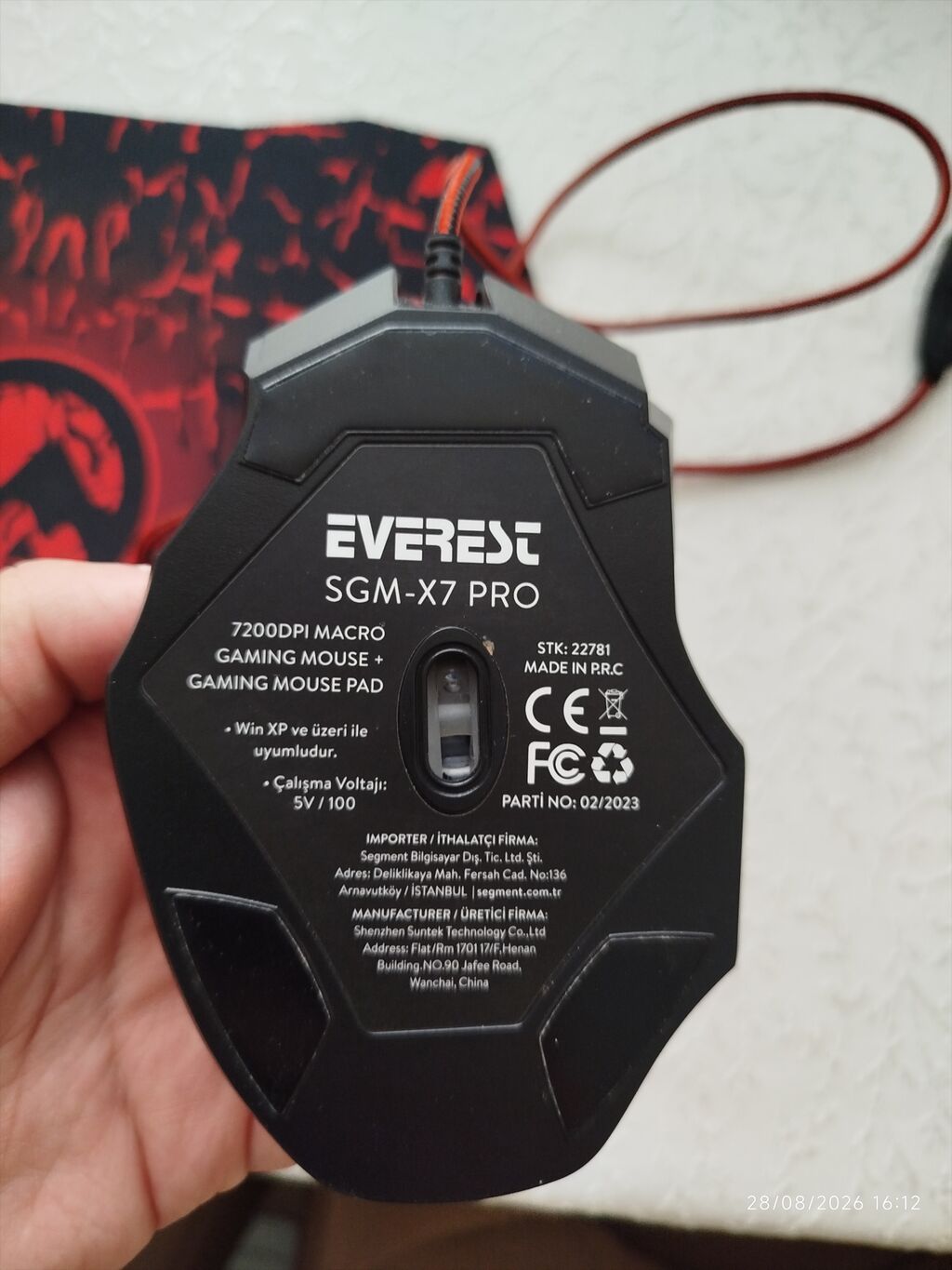 Everest SGM-X7 PRO oyun siçanı + oyun mousepad dəsti - Model: Everest — Elektronika, Bakı (2)