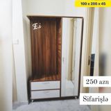 Dəhliz üçün çoxfunksiyalı garderob-komod dəsti. Ölçü: 100 x 200 x 45 — Furniture